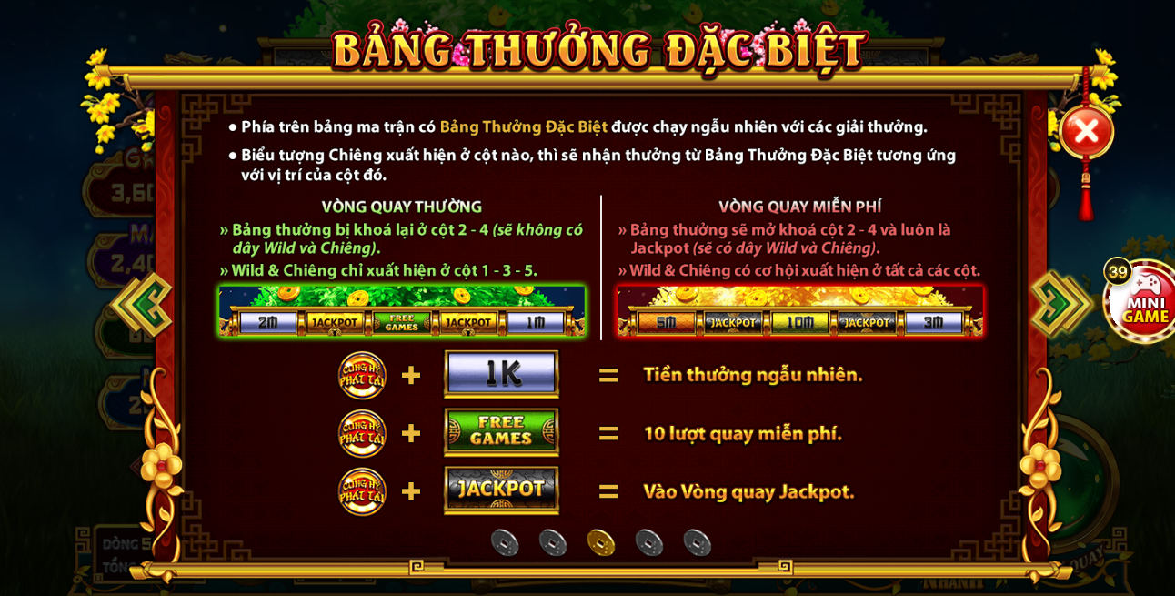 Giao diện slot game cung hỷ khá đẹp mắt 