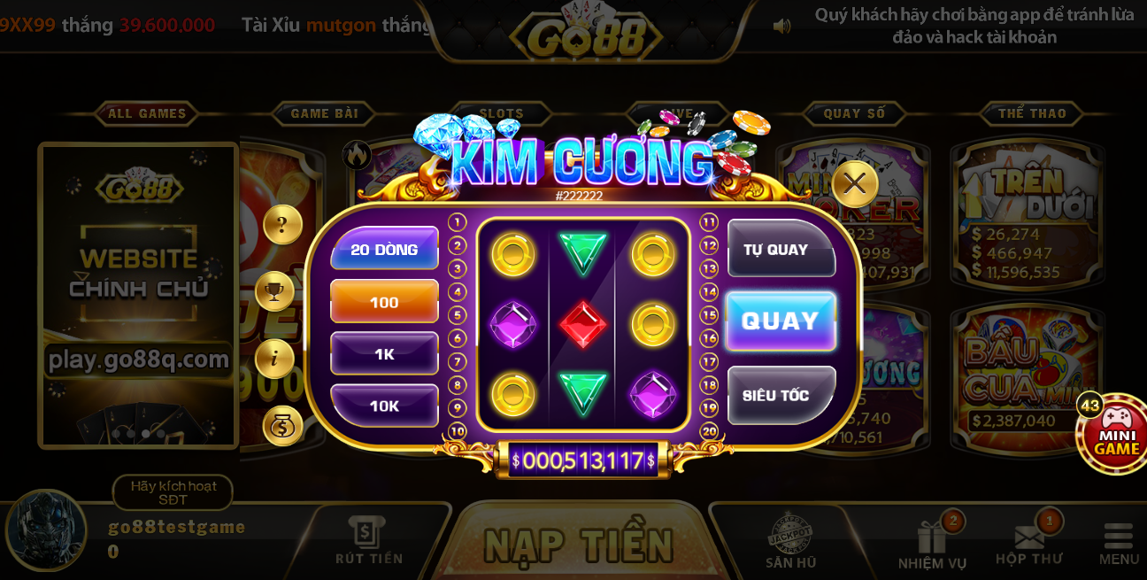 Tìm hiểu tổng quan về trò chơi kim cương jackpot go88