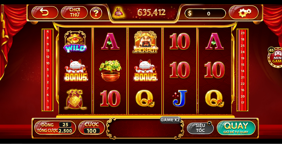 Thông tin cơ bản về slots game Thần tài Go88 Club